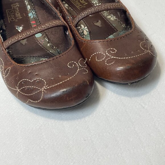 Smart Steps Girls Brown 90s Style Mary Jane Shoes Size 9‎ - Picture 2 of 6